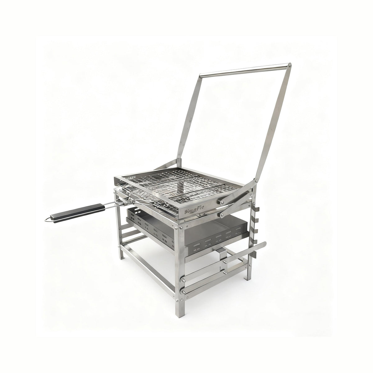Adjustable 360° Rotating Charcoal BBQ Grill