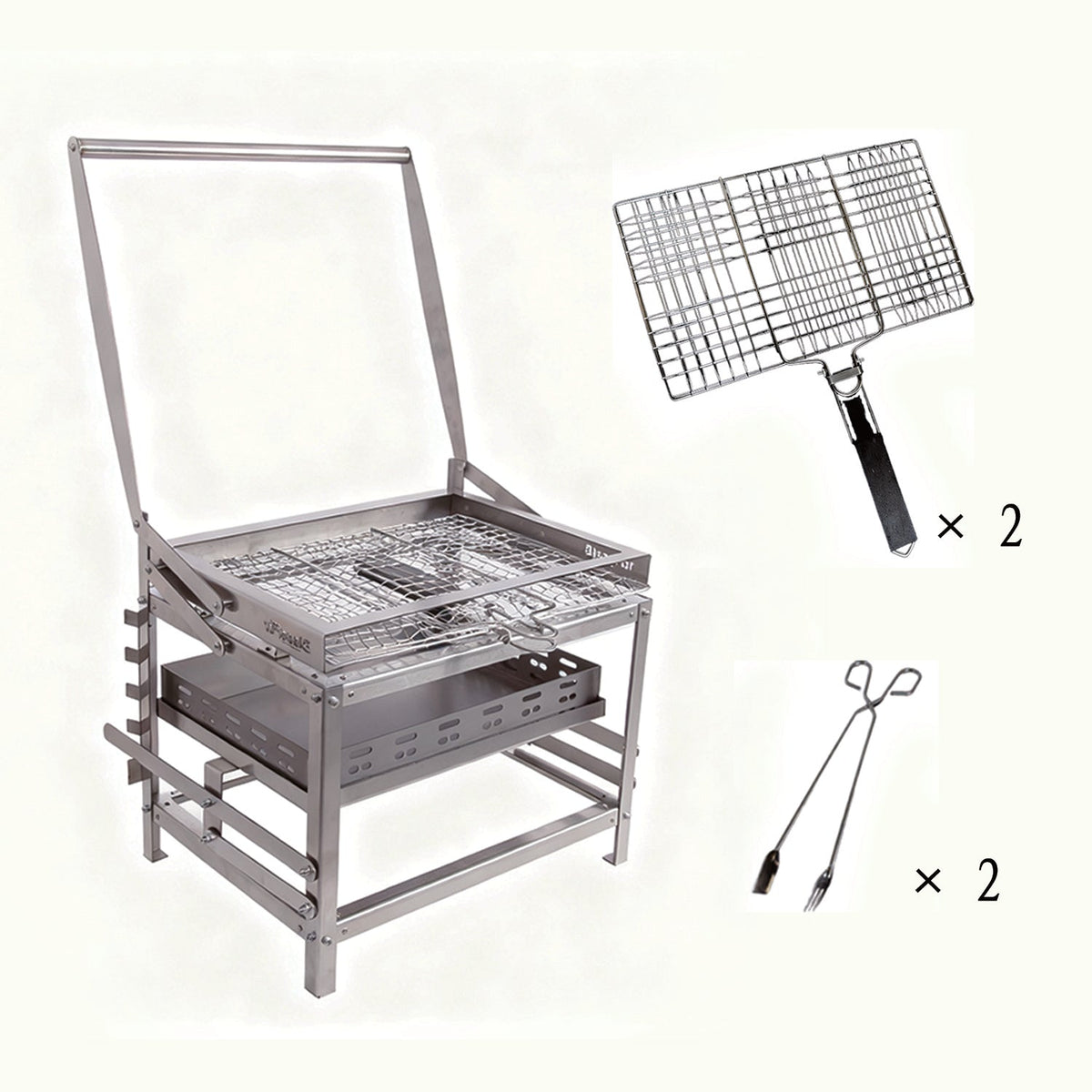 Adjustable 360° Rotating Charcoal BBQ Grill